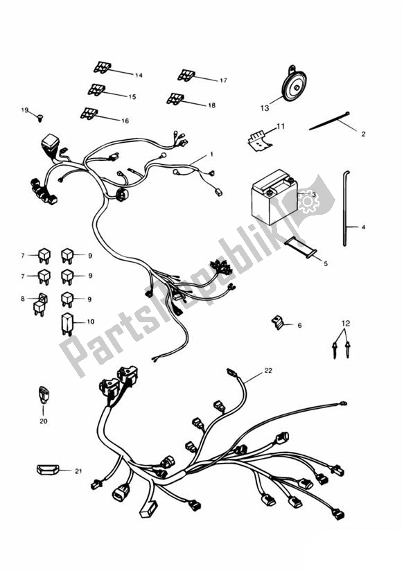 All parts for the Electrical Equipment of the Triumph Speed Triple 885/ 955 UP TO VIN 141871 1994 - 2001