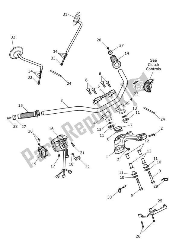 Tutte le parti per il Handlebar Switch del Triumph Speedmaster 1200 From AC 1201 2022 - 2024