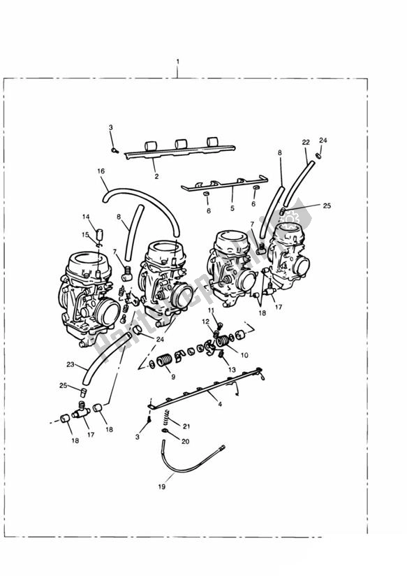 All parts for the Carburator 4zylinder of the Triumph Daytona 750 & 1000 748 1990 - 1993