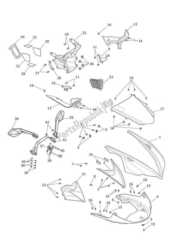 Toutes les pièces pour le Cockpit du Triumph Daytona R From VIN 564948 675 2017 - 2018