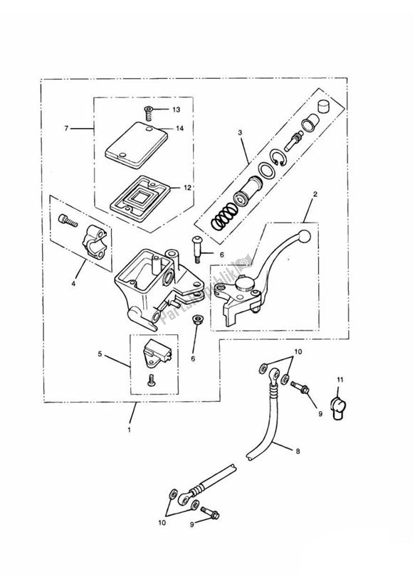 All parts for the Clutch Control of the Triumph Adventurer From VIN 71699 885 1999 - 2001