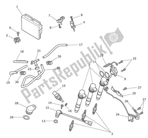 Wszystkie części do Engine Management Triumph Tiger XRX From VIN 855532 1215 2018 - 2021