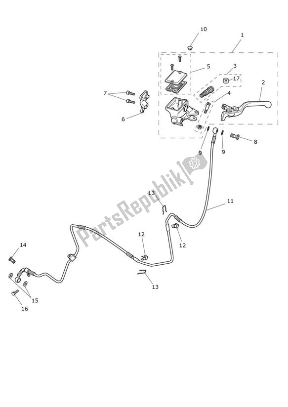 All parts for the Clutch Control of the Triumph Trophy 1215 2013 - 2017