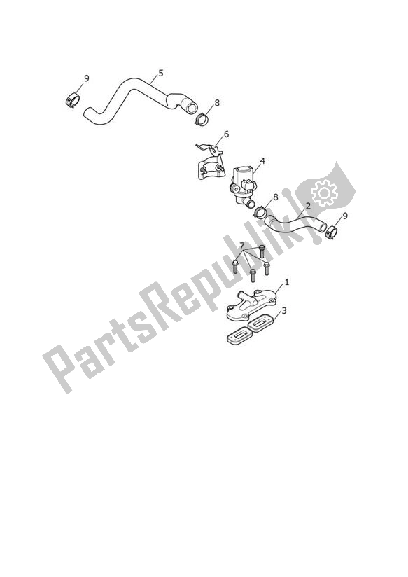 All parts for the Emission Control Only Cn of the Triumph Bonneville T 100 Black From 2016 900 2017 - 2021