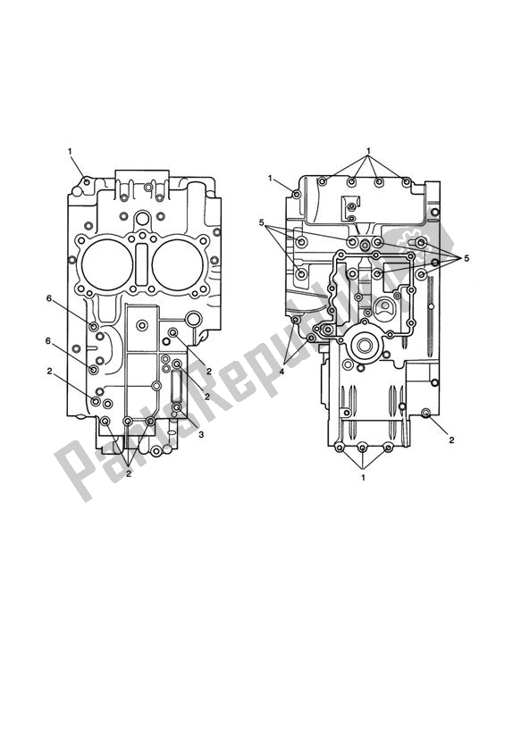 Toutes les pièces pour le Crankcase Screws du Triumph America LT 1699 2014 - 2017