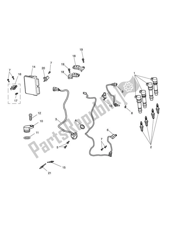 Tutte le parti per il Engine Management del Triumph Thunderbird Commander 1699 2014 - 2016