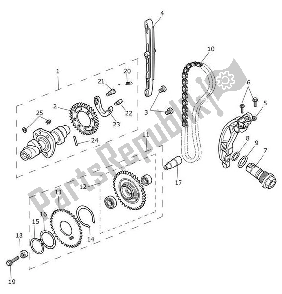 Wszystkie części do Camshaft Timing Chain Triumph Scrambler 1200 XC UP TO AE 9097 2019 - 2020