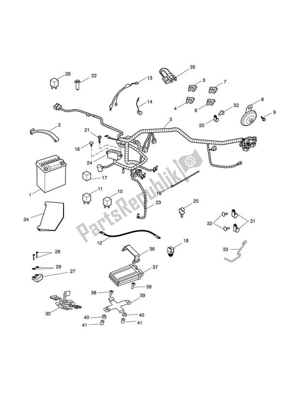 Todas as partes de Electrical Equipment Electrical Equipment do Triumph Thruxton EFI 865 2008 - 2016