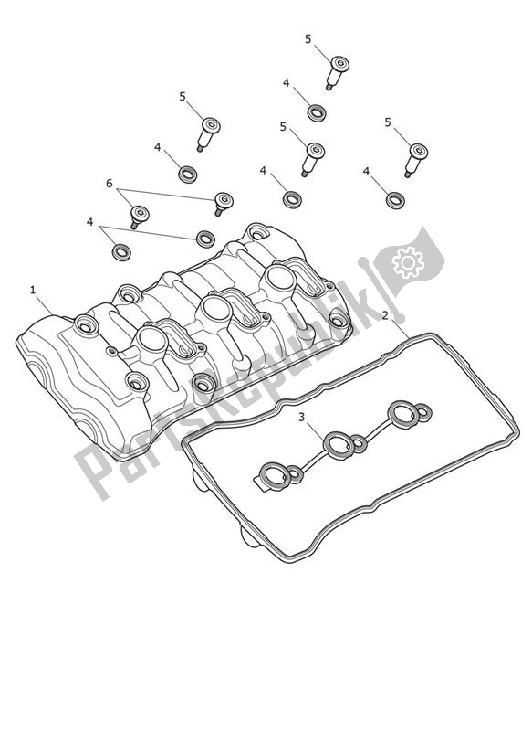 Toutes les pièces pour le Camshaft Cover du Triumph Speed Triple 1200 RR 1160 2021 - 2024