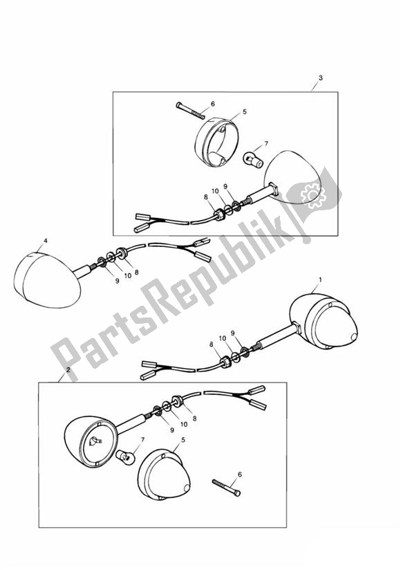 All parts for the Indicator of the Triumph Thunderbird Sport 885 1997 - 2000