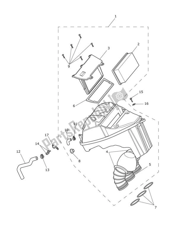 Wszystkie części do Airbox (airfilter) Triumph Trophy 1215 2013 - 2017
