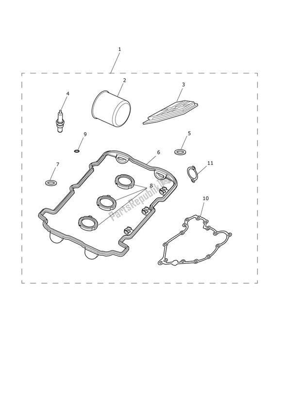 All parts for the Servicekit of the Triumph Speed Triple 1050 From VIN 333179 2011 - 2015