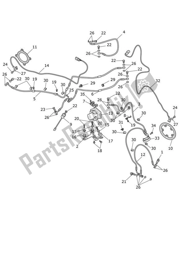 All parts for the Abs of the Triumph Tiger 900 Rally 888 2020 - 2024