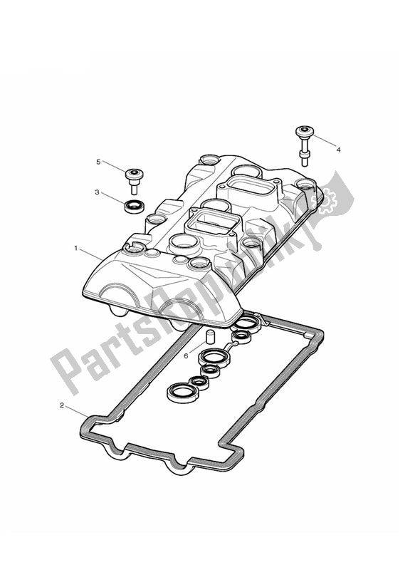Todas las partes para Camshaft Cover de Triumph Daytona R UP TO VIN 564947 675 2009 - 2017 Todas las partes para Camshaft Cover de Triumph Daytona R UP TO VIN 564947 675 2009 - 2017