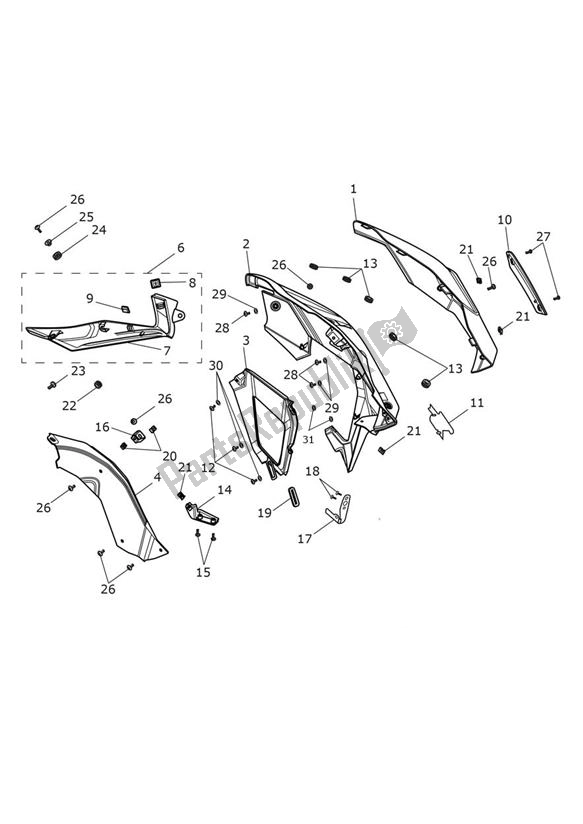 Todas las partes para Fairing Left - Explorer Xr de Triumph Explorer XR 1215 2012 - 2019