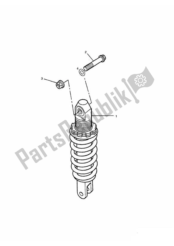 All parts for the Rear Suspension Unit of the Triumph Adventurer UP TO VIN 71698 885 1996 - 1998