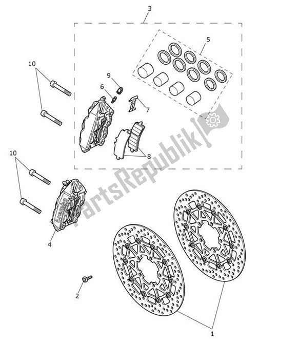 Todas las partes para Break Front de Triumph Tiger 1200 XCA 1215 2018 - 2021