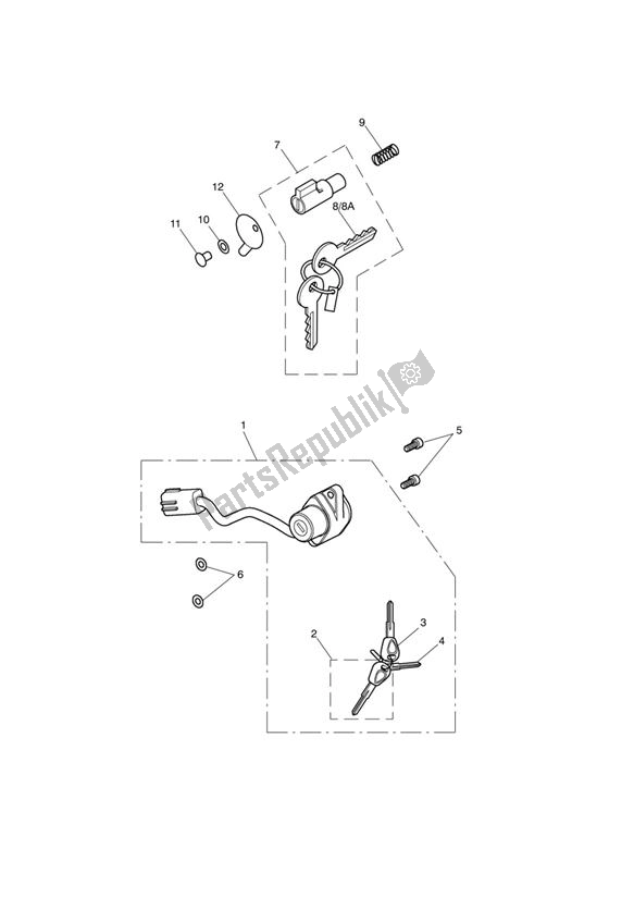 Tutte le parti per il Lock Set From Vin 439976 del Triumph Speedmaster EFI From VIN 469050 865 2008 - 2017