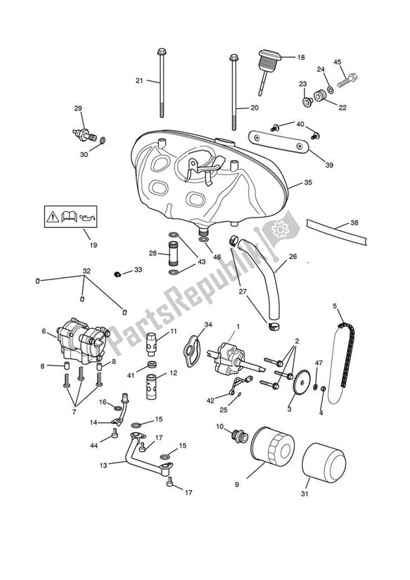 Tutte le parti per il Oilpump Lubrication del Triumph Rocket III Classic 2294 2006 - 2010