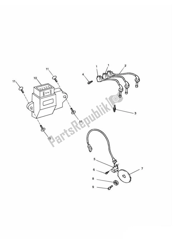 All parts for the Engine Management From Vin111990 of the Triumph Adventurer From VIN 71699 885 1999 - 2001