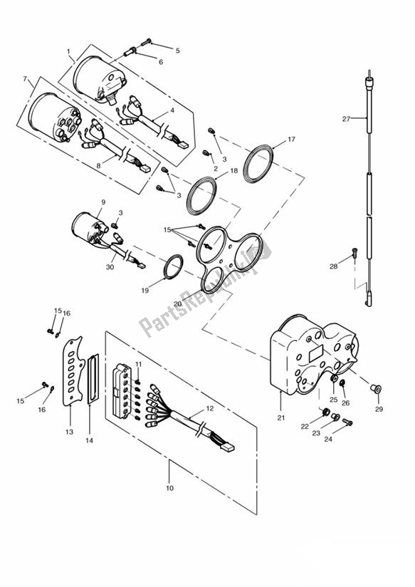 Todas as partes de Instrumente do Triumph Daytona T 595 / 955I 1997 - 2001