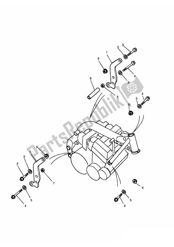Wszystkie części do Engine Halter Triumph Adventurer From VIN 71699 885 1999 - 2001