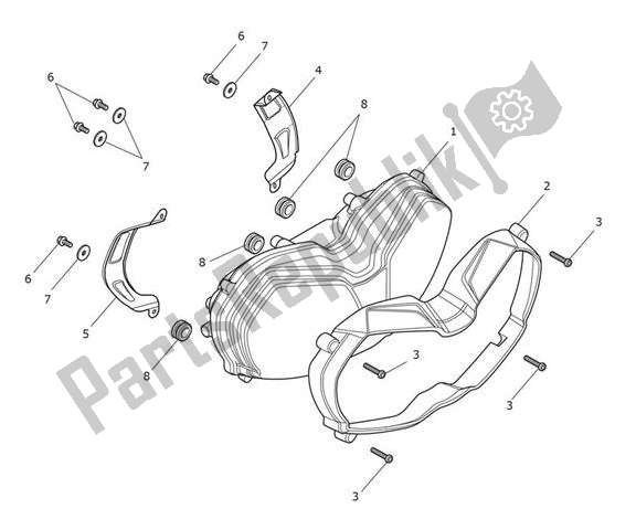 Tutte le parti per il Faro del Triumph Tiger XCA From VIN 855532 1215 2018 - 2021