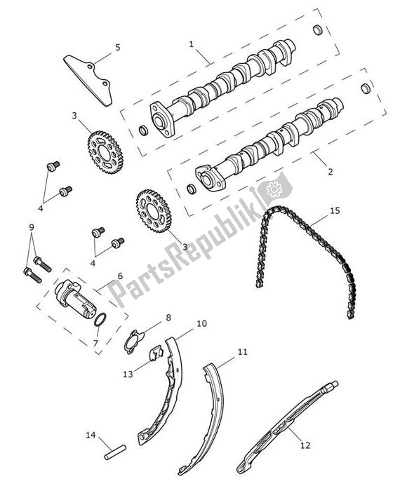 All parts for the Camshafts of the Triumph Tiger 660 Sport 2021 - 2024