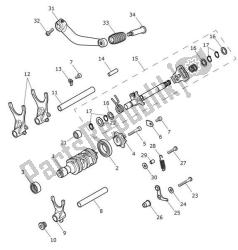 Gear Selection Shaft Gear Selector Drum Pedal Gears - Street Cup