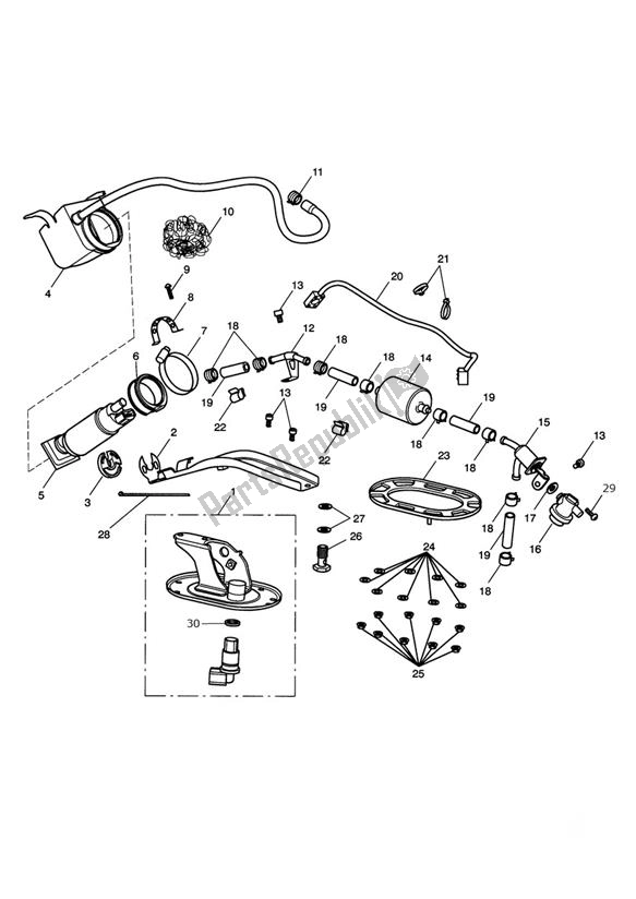 Wszystkie części do Pompa Paliwowa Triumph Rocket III Touring 2294 2008 - 2017