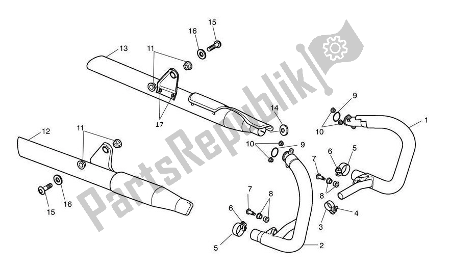 Tutte le parti per il Scarico del Triumph Speedmaster EFI From VIN 469050 865 2008 - 2017