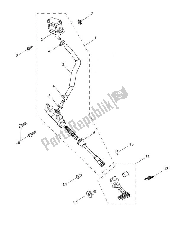 Tutte le parti per il Master Cylinder Assy Rear - Speed Twin From Vin Ae2311 del Triumph Speed Twin From VIN AE 2311 1200 2021 - 2024