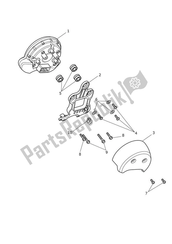 All parts for the Instrument of the Triumph Speedmaster 1200 From AC 1201 2022 - 2024