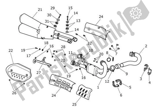 Toutes les pièces pour le échappement du Triumph Scrambler 1200 XC UP TO AE 9097 2019 - 2020