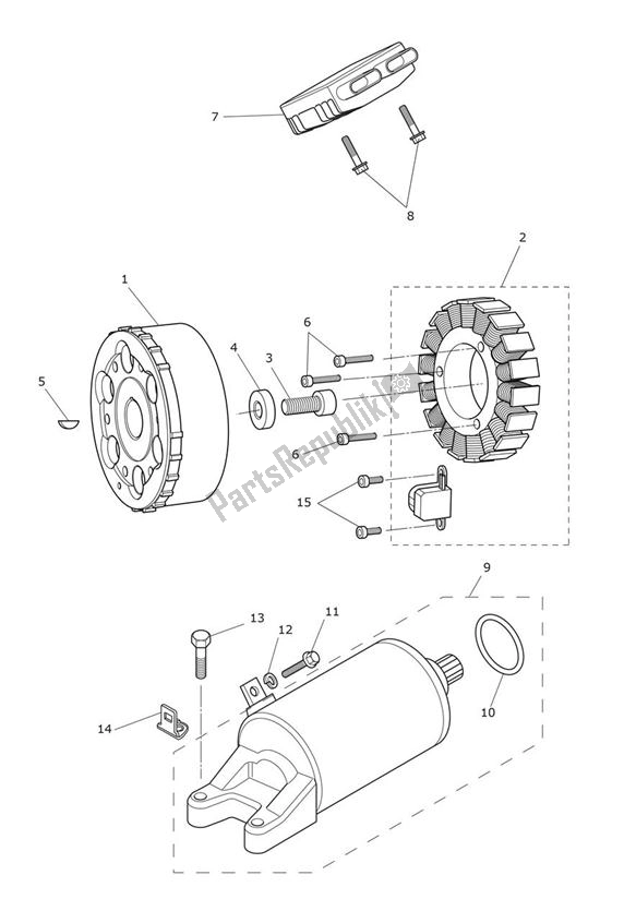 Wszystkie części do Starter Generator From Engine612714 Triumph Tiger 800 2010 - 2020