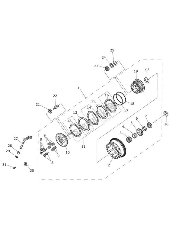 Todas las partes para Embrague de Triumph Tiger 800 2010 - 2020