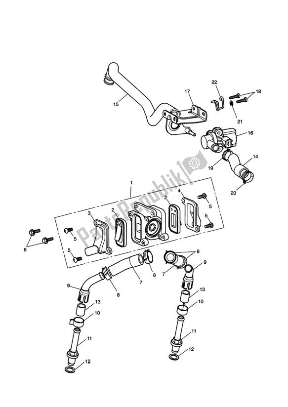 Tutte le parti per il Emission Control From Vin317247 del Triumph Thruxton Carburator 865 2004 - 2007