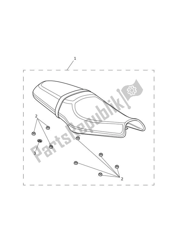 Todas as partes de Seat - Street Twin Up To Vin Ab9714 do Triumph Street Twin UP TO VIN AB 9714 900 2016 - 2018
