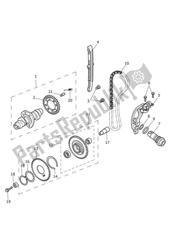 All parts for the Camshafts - Speed Twin From Vin Ae2311 of the Triumph Speed Twin From VIN AE 2311 1200 2021 - 2024
