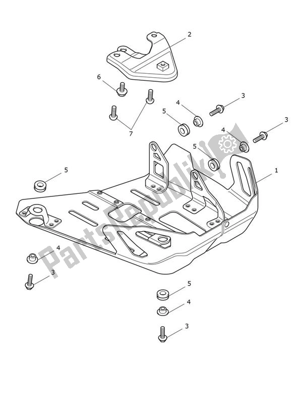 All parts for the Sumpguard of the Triumph Tiger 900 Rally PRO UP TO BP 4995 888 2020 - 2021