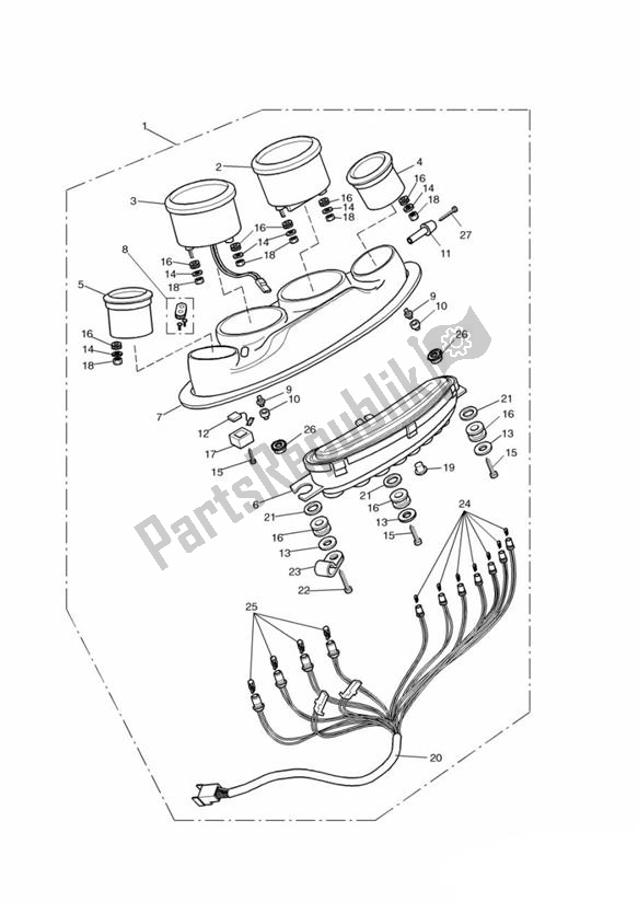 Toutes les pièces pour le Instrumente du Triumph Trophy From VIN 29156 1215 2018 - 2021