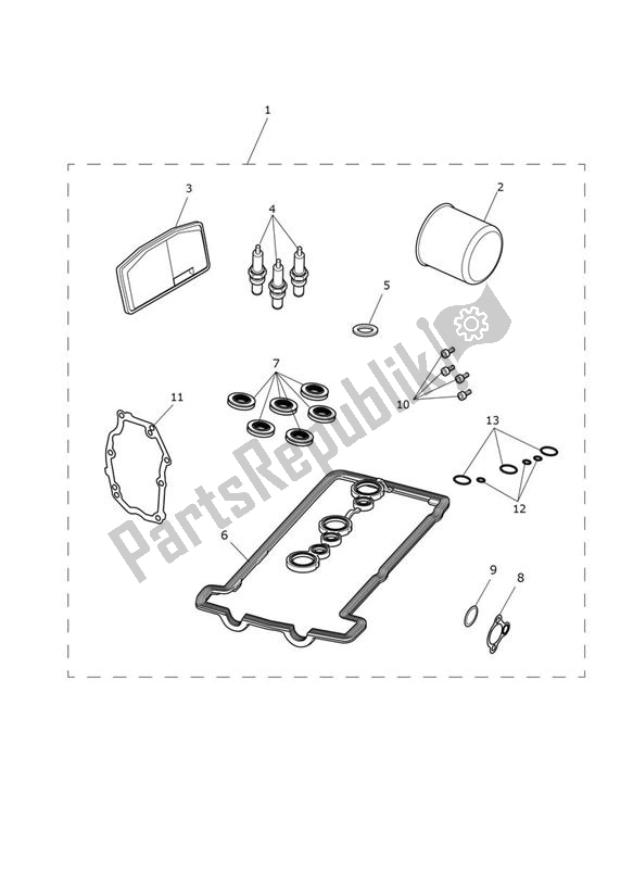 Tutte le parti per il Servicekit del Triumph Street Triple R From VIN 982752 765 2021 - 2024