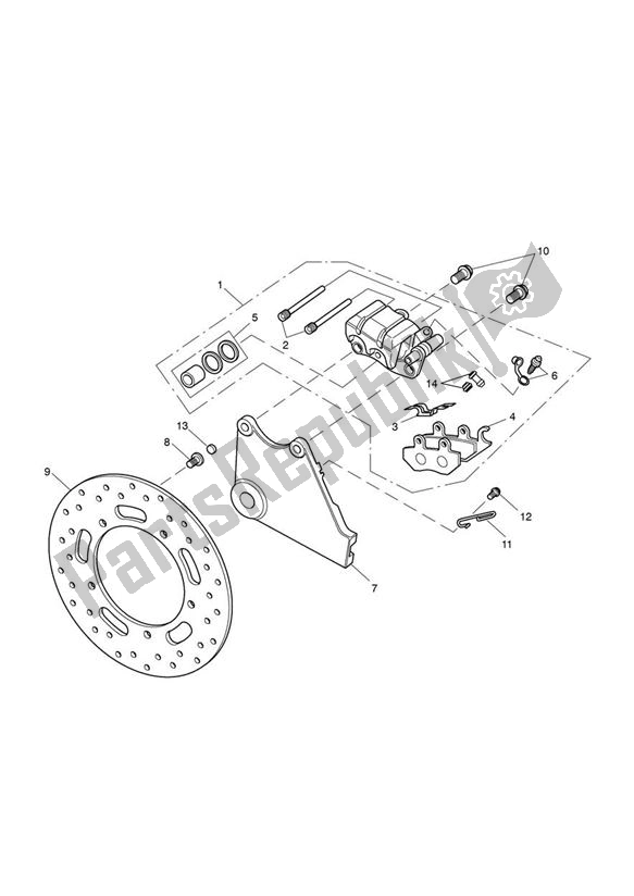 Tutte le parti per il Break Rear del Triumph America LT 1699 2014 - 2017