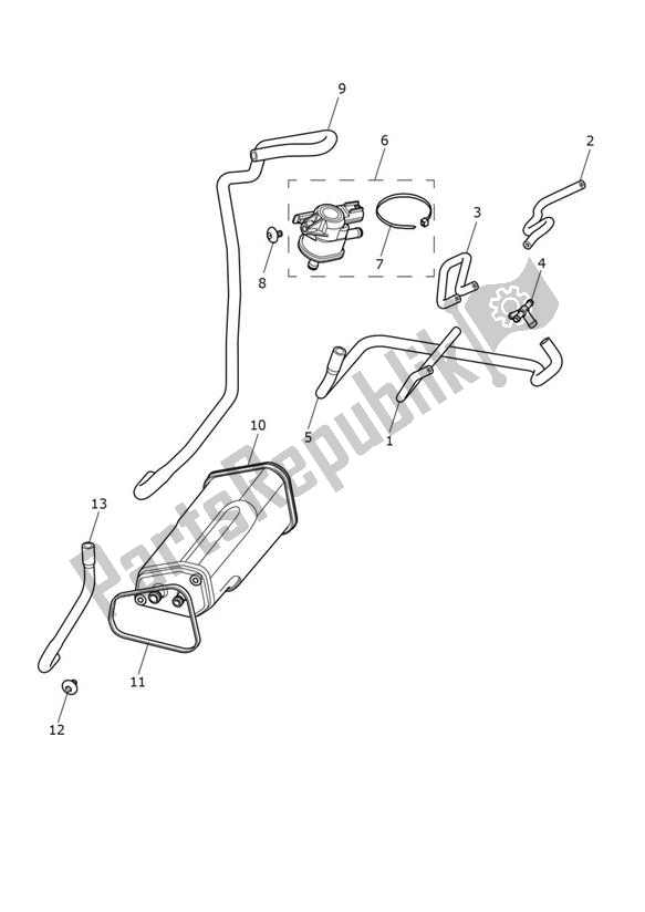 Todas as partes de Evap System - Explorer Xca do Triumph Explorer XCA 1215 2015 - 2017