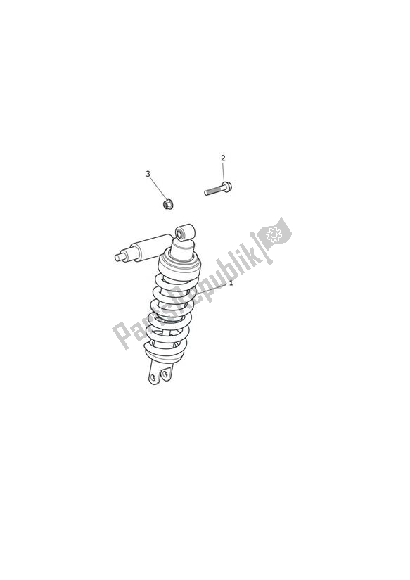 Alle onderdelen voor de Achtervering Unit van de Triumph Tiger XR UP TO VIN 855531 1215 2015 - 2017