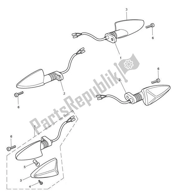 All parts for the Indicator Conventionally of the Triumph Speed Triple RS From VIN 867601 1050 2018 - 2020