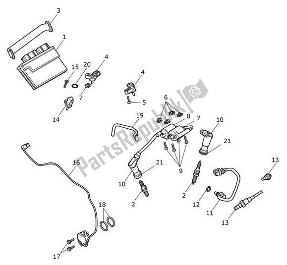 All parts for the Engine Management of the Triumph Scrambler 1200 XC UP TO AE 9097 2019 - 2020