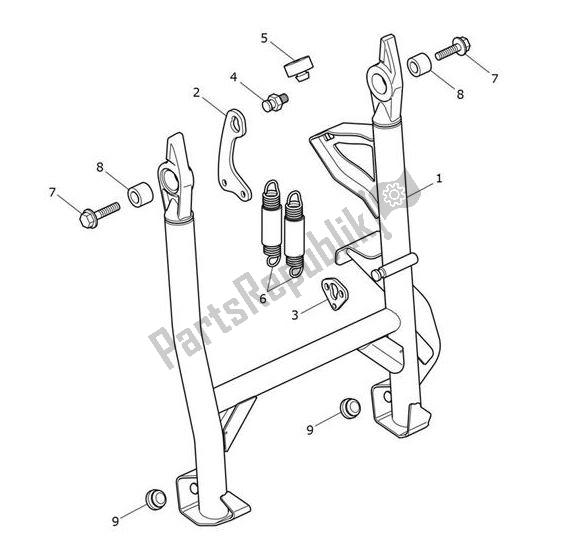 Tutte le parti per il Mainstand del Triumph Tiger 1200 Rally Explorer 1215 2022 - 2024