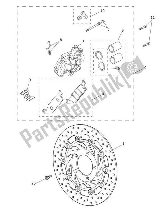 Toutes les pièces pour le Front Wheel Caliper Breakdisc - Street Cup du Triumph Street CUP 900 2017 - 2020