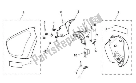 All parts for the Fairing Side of the Triumph Bobber Black 1200 2018 - 2021